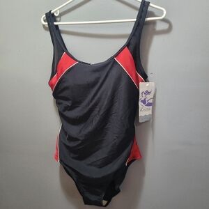 Krista Black with Red Accent One Piece Swimsuit 12